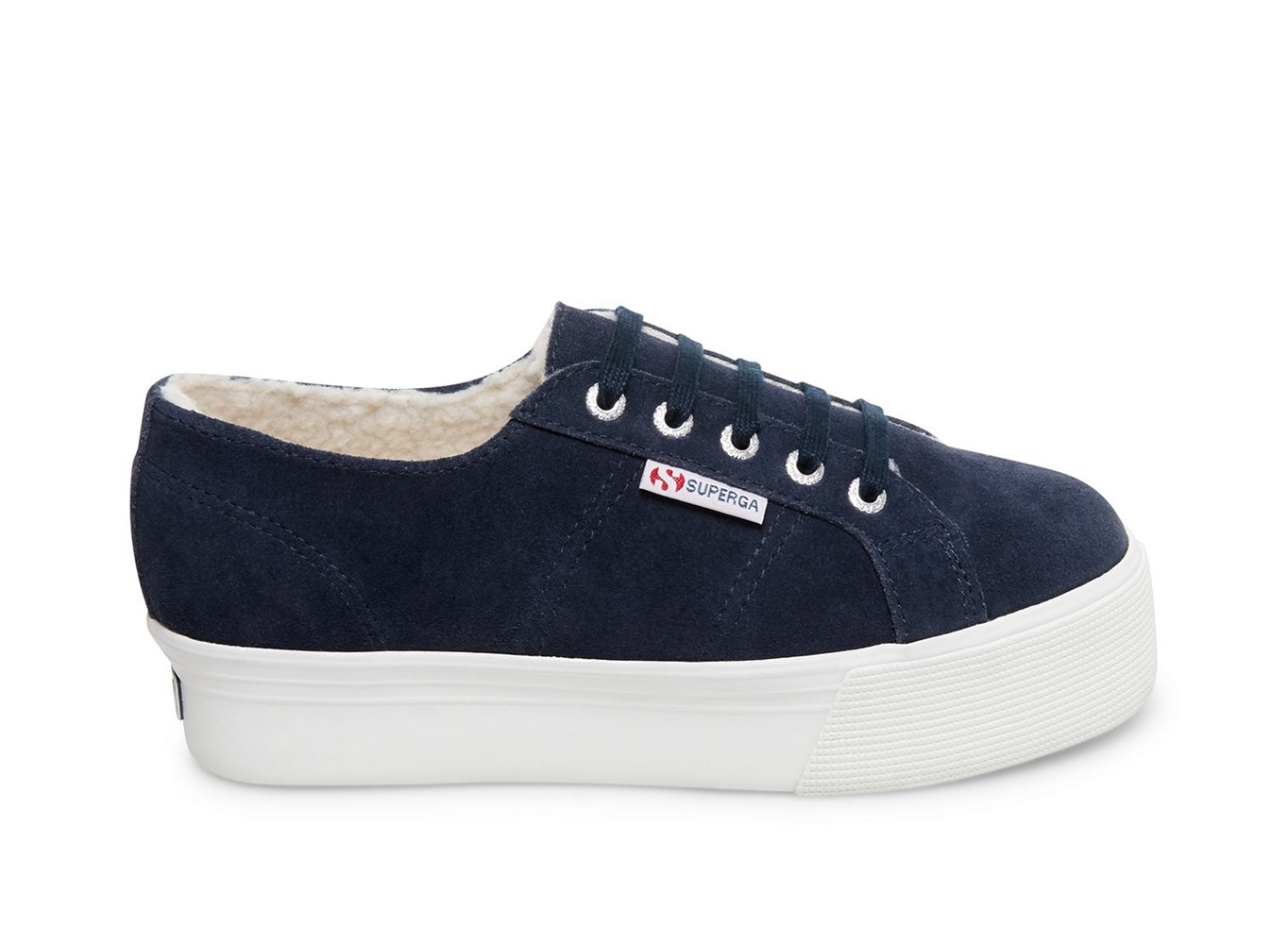 Superga Platform Womens - 2790 Suehairyfurw - Navy - LRHPN7012